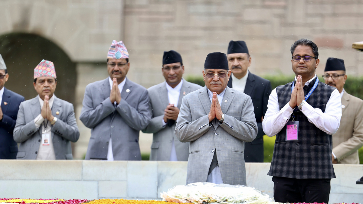 प्रधानमन्त्री दाहाल राजघाटमा, महात्मा गान्धीप्रति सम्मान